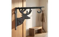 Decorative Scrollwork Right-Angle Shelf Bracket Rustic Cast Metal Shelf Bracket