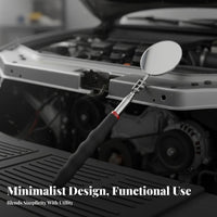 Telescopic Inspection Mirror Carbon Steel Automotive Inspection Mirror Portable for Mechanics, Auto Repair Professionals, Machine Maintenance