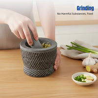 Stone grinding bowl and pestle, manual garlic crusher, home medicine grinding tool, multiple size options