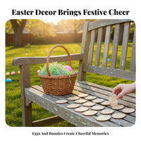 27 Pieces Wooden Easter Reward Tokens Reusable Easter Egg Search Prizes Candy Substitute Youthful Reward Tokens