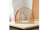 Rainbow Abacus Toy Colorful Beads Counting Frame Hand-Eye Coordination Addition Subtraction Learning Tool for Kids, Preschoolers, Homeschooling