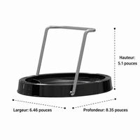 Lid Organizer O-Ring Stainless Steel, Pan Lid Organizer, Anti-Drip Kitchen Lid Support, for Clean Worktop