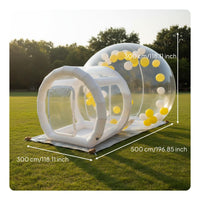 360° Panoramic View Inflatable Bubble Tent Easy Setup Transparent Garden Dome Spacious Interior Clear Inflatable Igloo Protection for Children, Glamping, Camping, Parties, Commercial Display