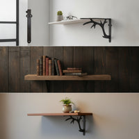 Deer Branch Wall Shelf Bracket Heavy Duty Deer Branch Shelf Bracket Nature-Motivated Hardware for Kitchen