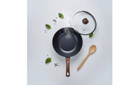 Granite Frying Pan Set Gas Cooktop Nonstick Frying Pan Set Easy to Clean Stone Coating Skillet for Home Cooking, Stovetop