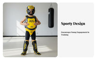 Young Fighting Gear Thickened Padding Kids Boxing Shielded Set Shock Absorbing Full Body Boxing Protection Set for Preschoolers, Exercise, Gym