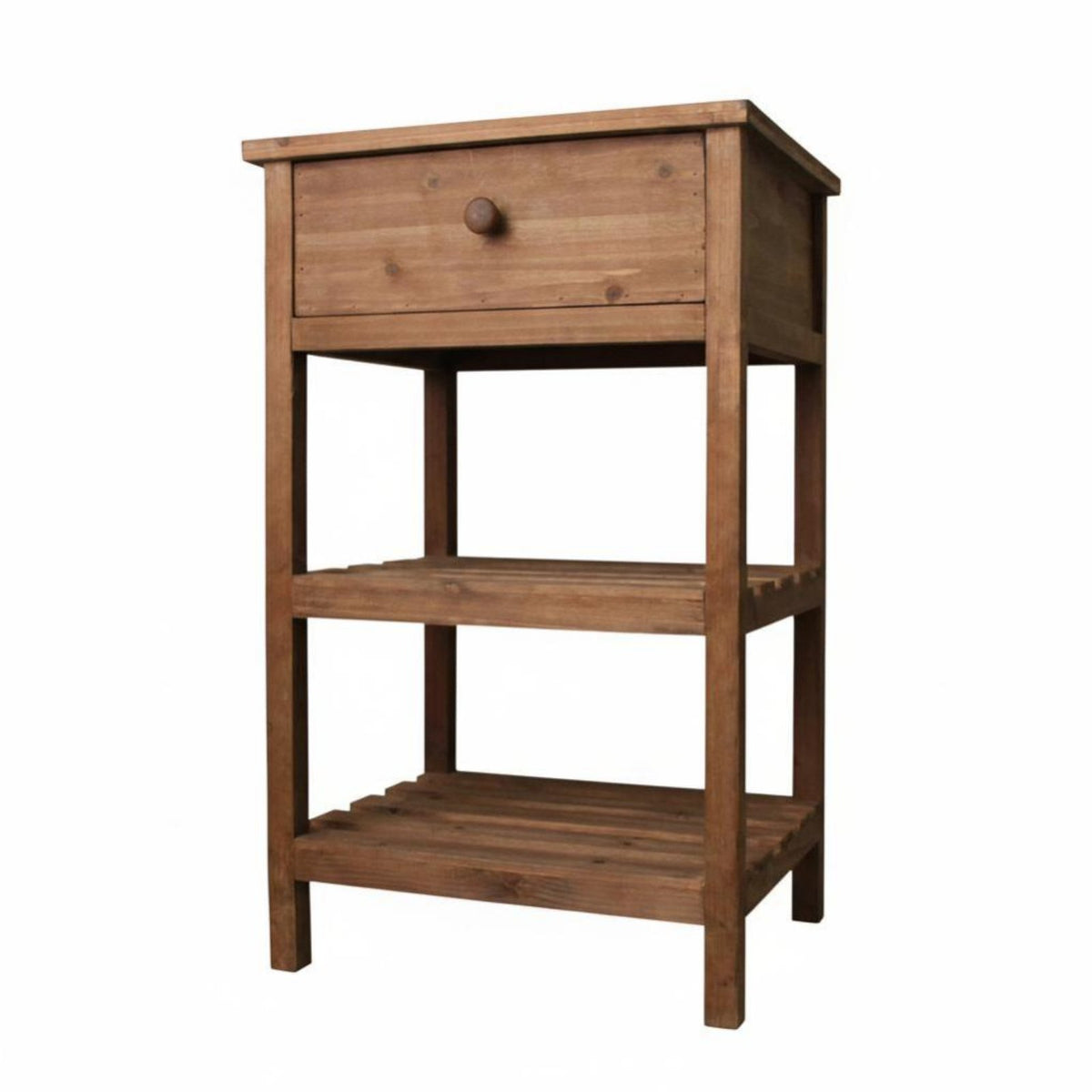 InstallationNo-Assembly double-level Foldable Shelf Unpainted Finish Plant Stand Rustic and design Display storage areaSaving for Home Decorators, Office Workers, Balcony, Living Room, Entryway, Craft Fair