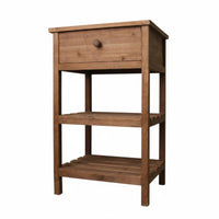InstallationNo-Assembly double-level Foldable Shelf Unpainted Finish Plant Stand Rustic and design Display storage areaSaving for Home Decorators, Office Workers, Balcony, Living Room, Entryway, Craft Fair