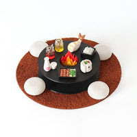 13 Pieces Miniature Hearth Scene Detailed Miniature Dining Set with Mat Realistic Miniatures for Hobbyists, Photo Props