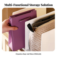 Easy Assembly Adjustable Bag Organizer Multi-Purpose Purse Storage Rack Sturdy Construction for Women, Homeowners, Desktop, Bedroom, Kitchen