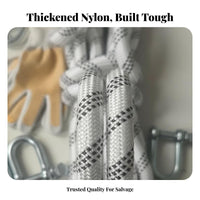 Heavy-Duty Car Tow Rope High Break Strength Vehicle Recovery Strap Reinforced Hooks Towing Equipment Weather-Resistant for Truck Owners, Terrain-Road Enthusiasts, Drivers, Roadside Emergency, Tough Terrain