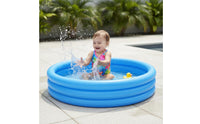 Triple-Loop Inflatable Pool Multi-Functional Triple-Loop Kiddie Pool Easy to Inflate Inflatable Ball Play Area for Young Children, Infants, Outdoor