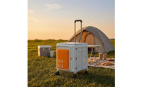Folding Utility Cart with Lid Compact Foldable Rolling Crate Easy Storage Folding Cart with Lid for Journeyers