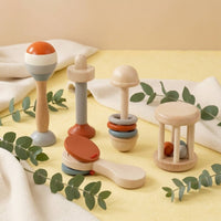 5 Pieces Wooden Shaker Interactive Shaker Educational Maracas for Infant, Infants
