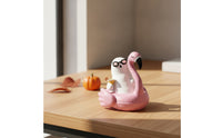 Specters Flamingo Swim Circle Funny Specters with Flamingo   Playful Tabletop Statue for Halloween Hosts