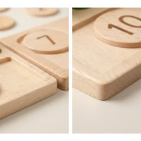 Child-Centered Counting Board with Pegs Smooth Arithmetic Board Numbers Math Toy Preschool for Preschoolers, Toddlers