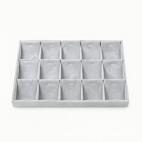 Jewelry Organizer Tray Suede-Like Jewelry Display Tray Open-Top Velvet for Women, Drawer, Dresser