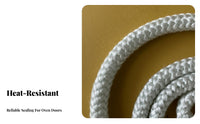 Flexible and Conformable Fiberglass Sealing Rope Long-Lasting Heater Door Seal Rope Abrasion Resistant Braided Fiberglass Gasket for DIY Enthusiasts, Maintenance Professionals, Repair Technicians, Pellet Stoves, Boilers, Ovens, Industrial Equipment