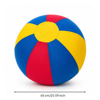 Heavy-Duty Dog Ball with Textile Cover Long-Lasting Inflatable Dog Ball Elastic Toy Deflatable for Dogs