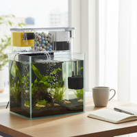 Acrylic Aquarium Filter Box 3-in-1 Water Circulation Oxygenation and Bacteria Cultivation