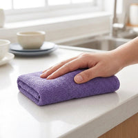 Highly Absorbent Microfibre Cloth with Locked Border, Microfibre Cleaning Cloth 30cm x 30cm Pack of 5, Car Cleaning Products for Kitchen Use