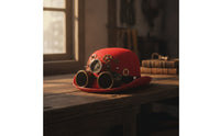 Steampunk Top Hat Old-World Fedora Cap with Goggles Gothic for Cosplayers, Adults