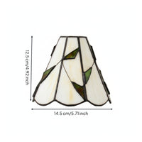 Handmade Tiffany Style Lampshade Scalloped Tiffany Lampshade Pastoral Table Lamp Shade Floral for Pendant Lights