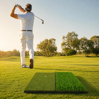 Golf Practice Mat, 2-Way (Allows Tee Insertion), Approach, Home, Indoor & Outdoor Compatible, Foldable, Artificial Grass