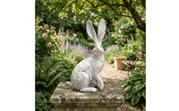 Rabbit Figurine Resin Rabbit Statue with Textured Surface Bunny Statue Weathered Bunny Decor Rustic for Decorators, Tabletop