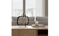 Decorative Table Clock Compact Clock with Metal Frame Sturdy for Shelf