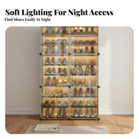 Dustproof Freestanding Shoe Cabinet Long-Lasting Modular Shoe Cabinet Multi-Layer Stackable Plastic Organizer Large Capacity for Families, Homeowners, Students, Entryway, Bedroom, Hallway, Kids Room