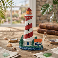 Lighthouse Ornament Striped Mediterranean Lighthouse Ornament Resin