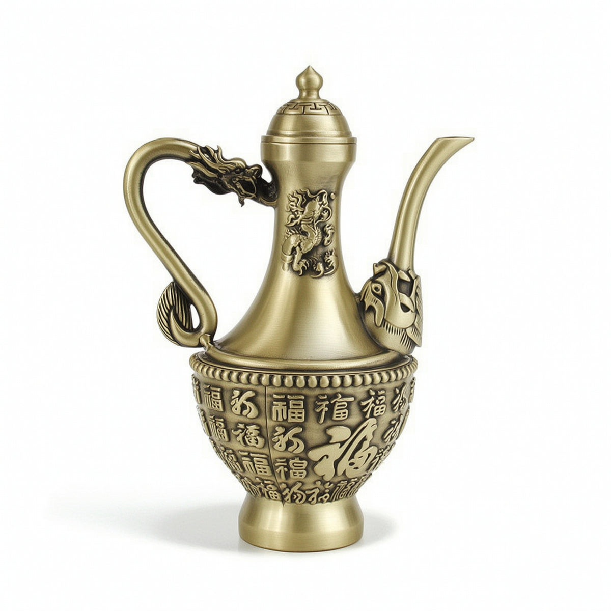 Beverage Pot Ornament Traditional Chinese Decorative Beverage Pot Retro Pitcher for Tabletop, Tea Room