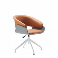 Adjustable Height Upholstered Pedestal Chair Modern design Seating Furniture 360-Degree rotate Minimalist Aesthetic for Receptionists, Office Workers, Reception Area, Living Room, Vanity, Bedroom