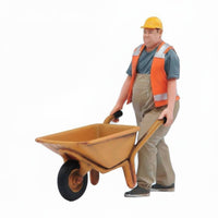 1/18 Construction Worker Figurine high Detailed Hand-Painted Builder Figure Realistic Poses Diorama Accessory for Dioramas