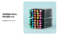 Multi-Slot Marker Rack Clear View Multi-Compartment Holder Space-Saving
