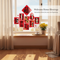 2026 Chinese New Year Window Clings for New Home Decoration - Static Decals for Glass Doors and Windows