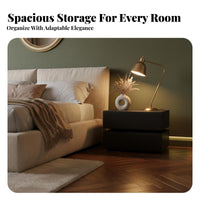 Light Luxury visually appealing Nightstand with Drawers Italian-influenced Single-Drawer End Table Minimalist Design Bedroom Furnishing Modern and design for homeowners, Renters, Students, Guest Room, Small areas, Office, Entryway