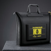 Reinforced Waterproof Fishing Bag, Black Carbon Fiber Fishing Bag, with Zipper and Side Pocket, for Voluminous Equipment