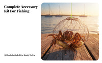 Wire Crab Cage Freshwater and Saltwater Use Collapsible Crab Net for Beginners