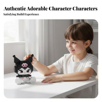 Cartoon Character Block Kit Cute Design Micro Construction Brick Kit Educational Value Mini Brick Model Set for Hobbyists, Adults, Office