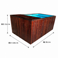 PVC Fish Pond, Foldable Fish Pond, Outdoor Fish Farming Pool, For Koi, Ornamental Fish, 1.5m, Blue