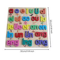 Wooden Puzzle Board Cognitive Educational Puzzle Matching Board Learning Toy Movable for Preschoolers, Classroom