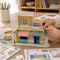 3D Paper House Puzzle DIY Kit for Kids - Educational Craft Toy