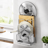 pot lid and cutting board rack