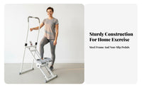Non-Slip Pedals Vertical Climber Machine Stable Triangular Frame Stair Stepper Exercise Machine Low-Effect Cardio Vertical Climber Space-Saving for Adults, Beginners, Seniors, Indoor, Strength Training, Apartment, Living Room