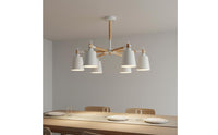 Wood Arm Chandelier Nordic Style Chandelier Light Wooden Arms Overhead Lamp for Living Room