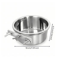 Spill-Resistant Dog Bowl with Mounting Bracket Mountable Dog Crate Bowl Long-Lasting Sturdy for Dogs