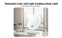 Double-Sided Lighted Mirror Lighted Enlarging Mirror Battery-Operated Vanity Accessory for Makeup Users, Women, Dressing Table, Bedroom