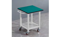 Lockable Wheels Anti-Static Rolling Cart Heavy-Duty Frame Wheeled Inspection Table Multi-Scene Versatility Rolling Work Table Scratch-Resistant Top for Technicians, Factory Workers, Engineers, Laboratoryoratory Oratory, Warehouse, Electronics Repair Shop